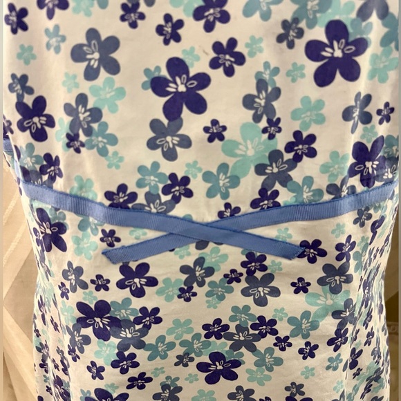 Ann Taylor Flower Print Dress Blues - Picture 2 of 4